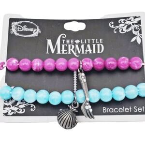 Disney The Little Mermaid Beaded Bracelet Set NIP